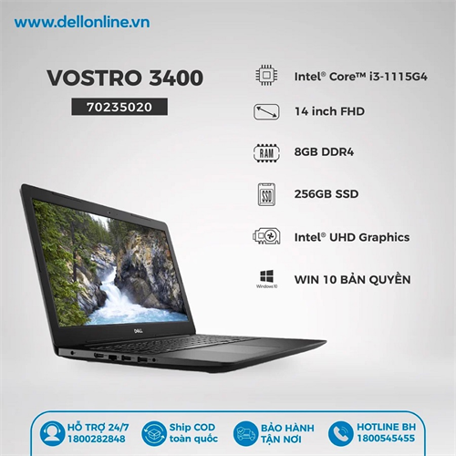 Laptop Dell Vostro 14 3400 i3 (70235020)